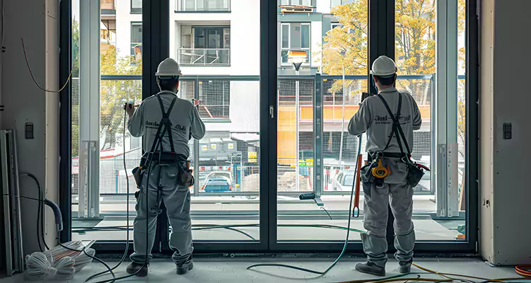 Patio Door Glass Replacement with Built-In Blinds in Bayshore Gardens, FL